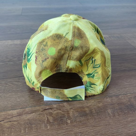 Beyond Van Gogh Immersive Experience Sunflowers Painting Print Adjustable Cap - Picture 4 of 6